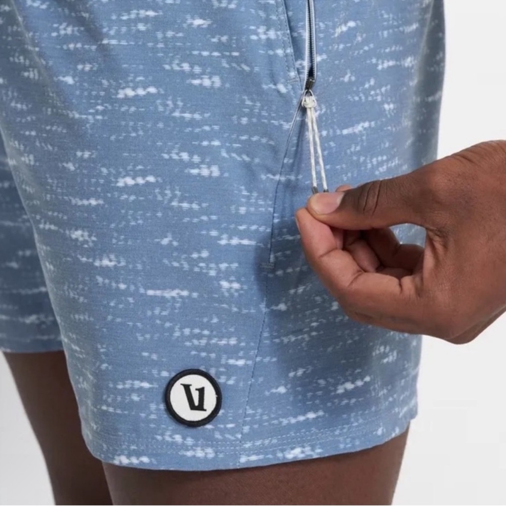 Vuori Men's Cape 6" Swim Short Cloud Slub - Picture 2 of 8
